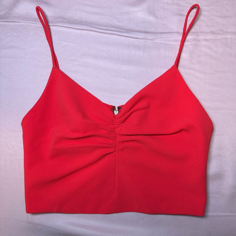 Alice + Olivia Red Crop Tank Top - Sleeves Not Included - Size XS - Picture 2 of 5